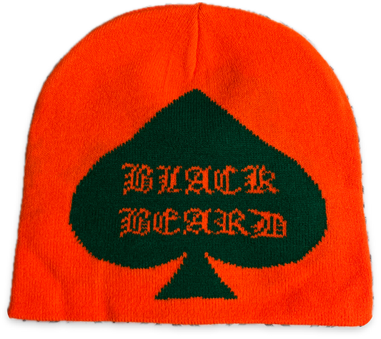 ORANGE GREEN BEANIE