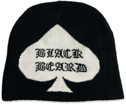 BLACK WHITE BEANIE